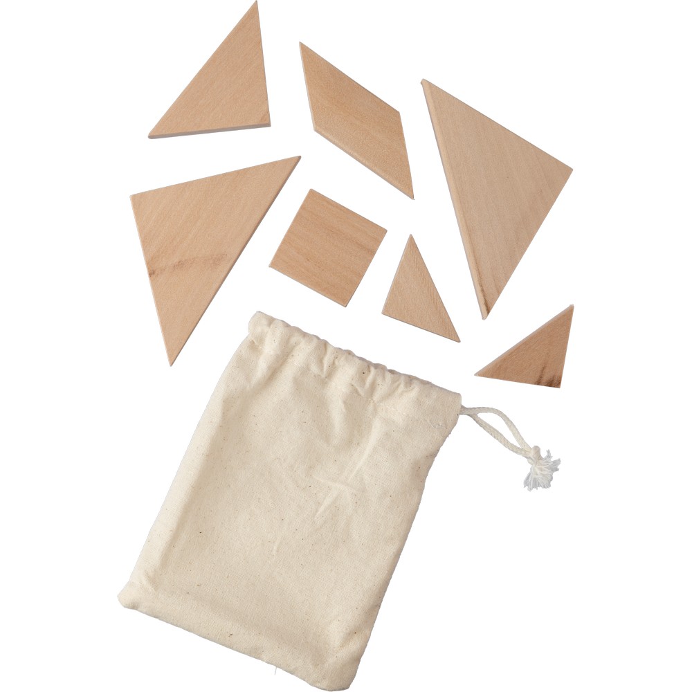Puzzle tangram z własnym nadrukiem, kolor brązowy