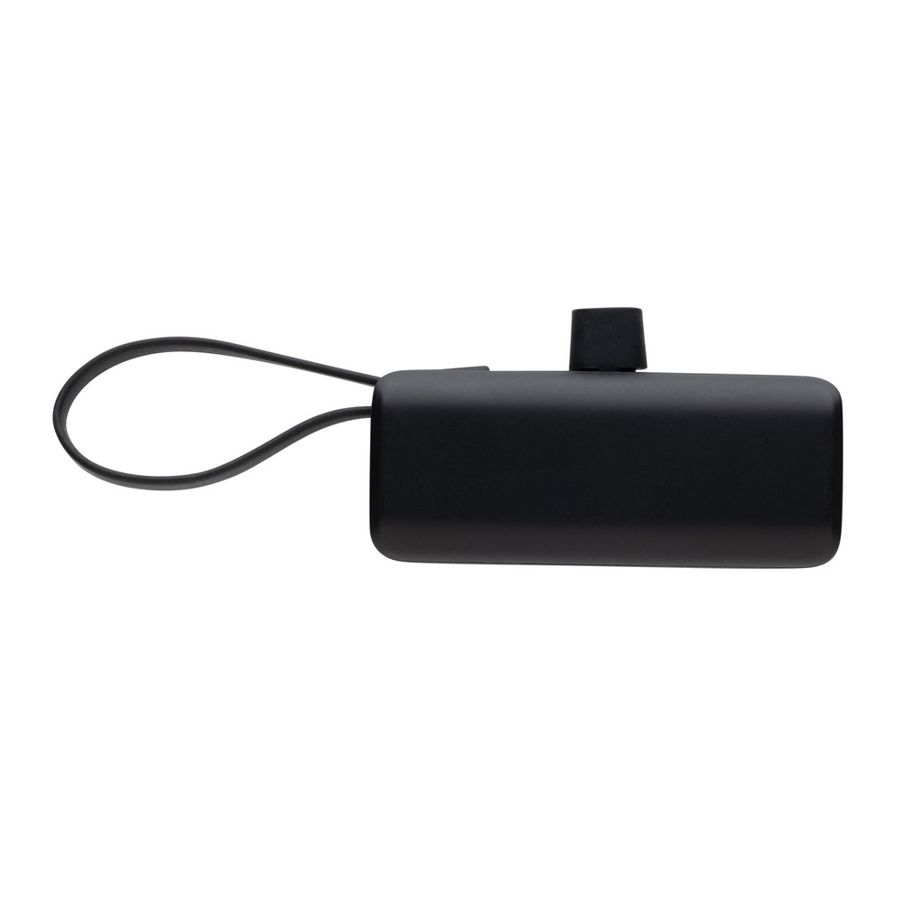 Power bank 3000 mAh Powerlink, wyjście USB typu C z własnym nadrukiem, kolor czarny