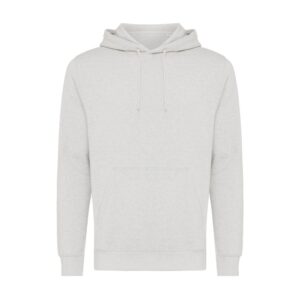 Lekka bluza z kapturem Iqoniq Rila, bawełna z recyklingu z własnym nadrukiem, kolor szary