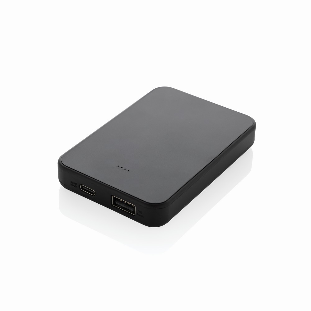 Power bank 5000 mAh Boostcore z własnym nadrukiem, kolor czarny