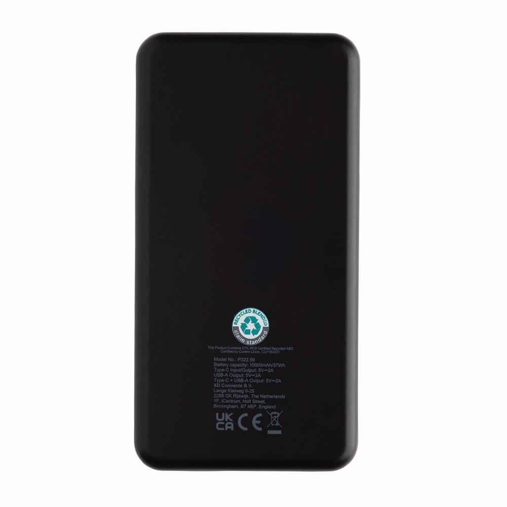 Power Bank 10000 mAh Boostcore z własnym nadrukiem, kolor czarny