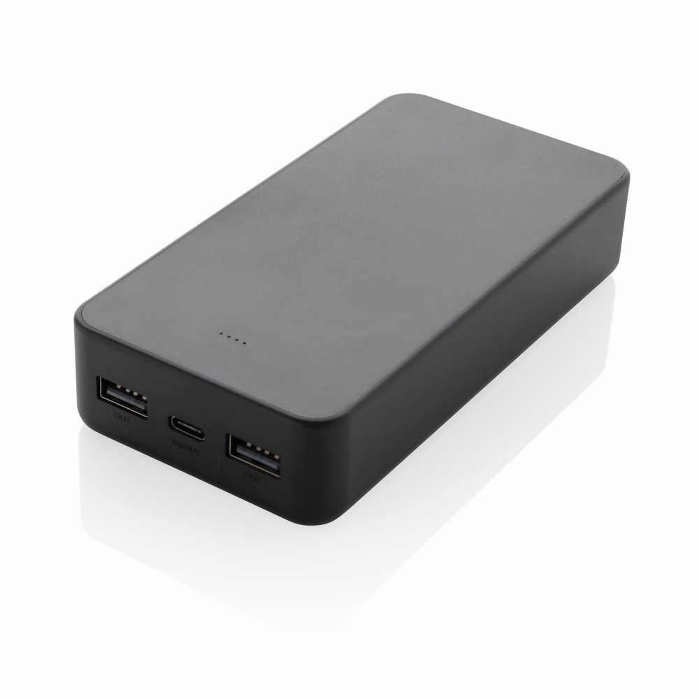 Power bank 20000 mAh Boostcore z własnym nadrukiem, kolor czarny