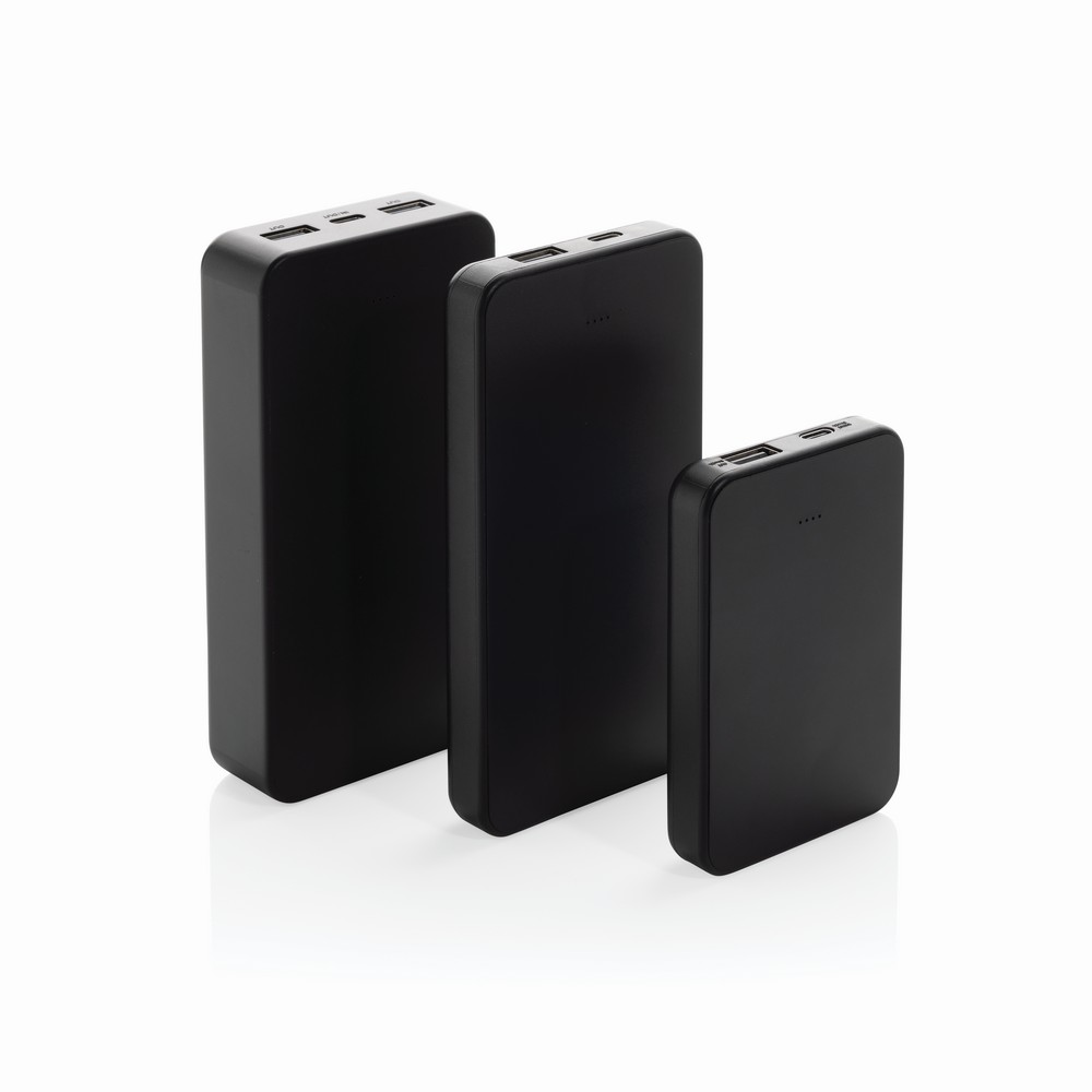 Power bank 20000 mAh Boostcore z własnym nadrukiem, kolor czarny