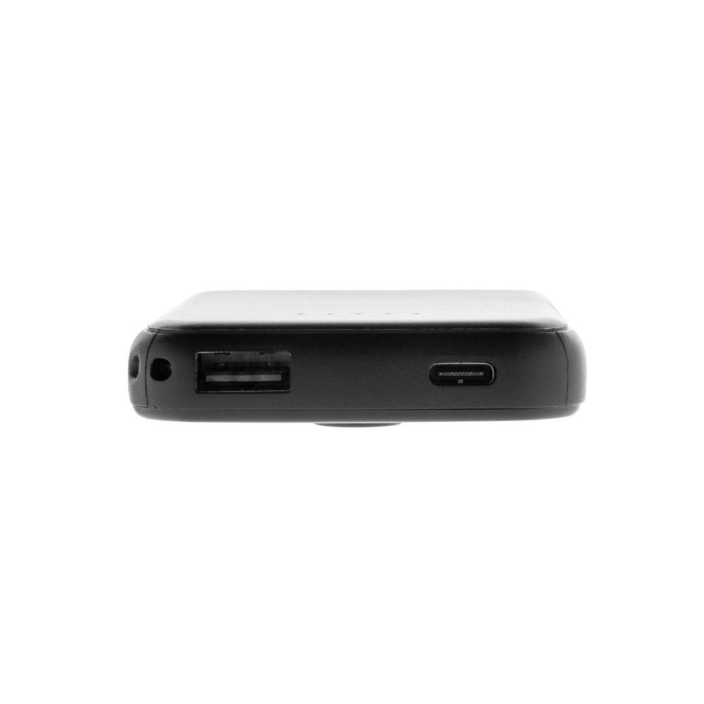Magnetyczny bezprzewodowy power bank 5000 mAh, 5W Stellar z własnym nadrukiem, kolor czarny