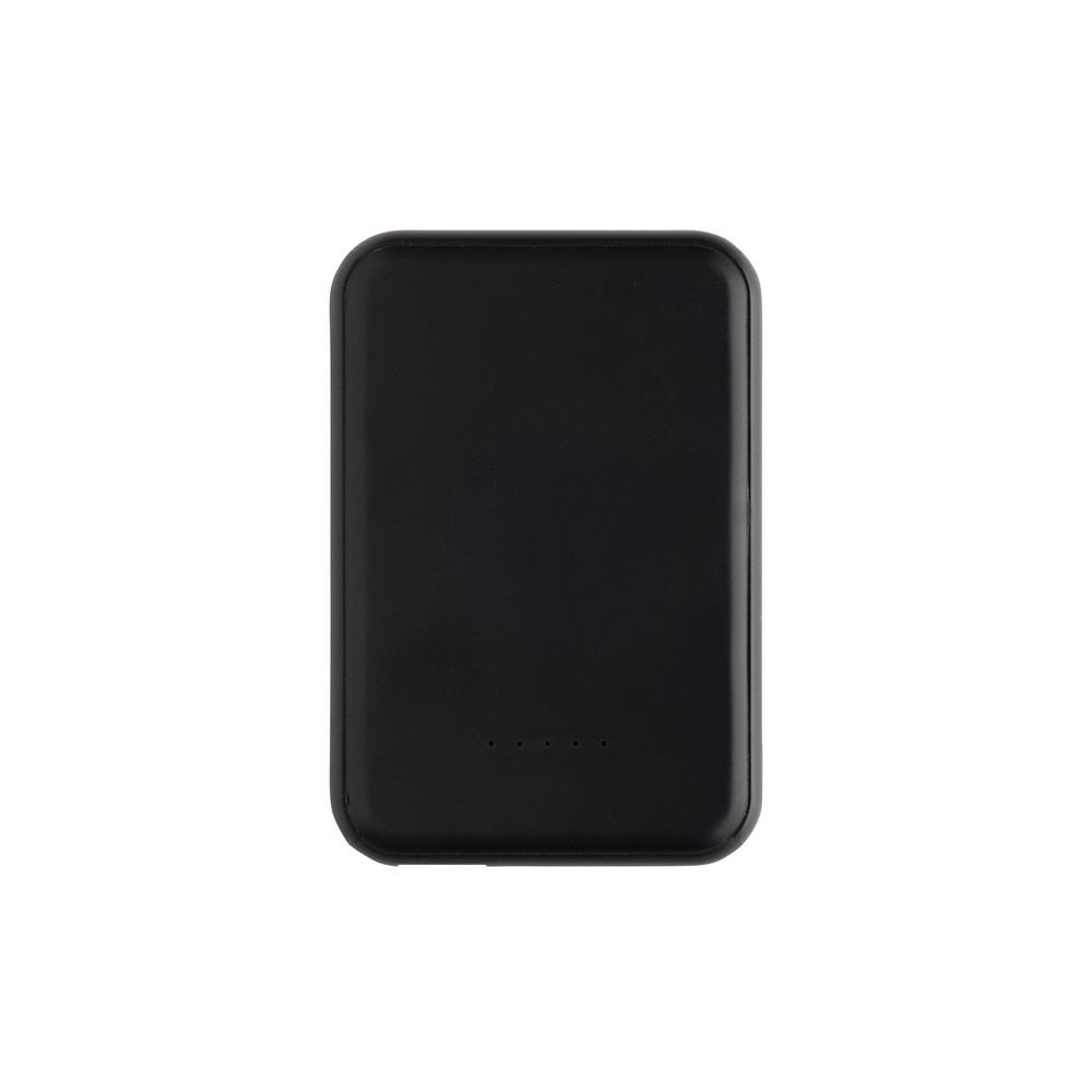 Magnetyczny bezprzewodowy power bank 5000 mAh, 5W Stellar z własnym nadrukiem, kolor czarny