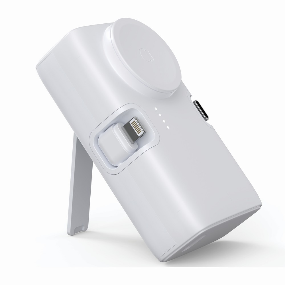 Power bank 5000 mAh Urban Vitamin San Diego z własnym nadrukiem, kolor biały