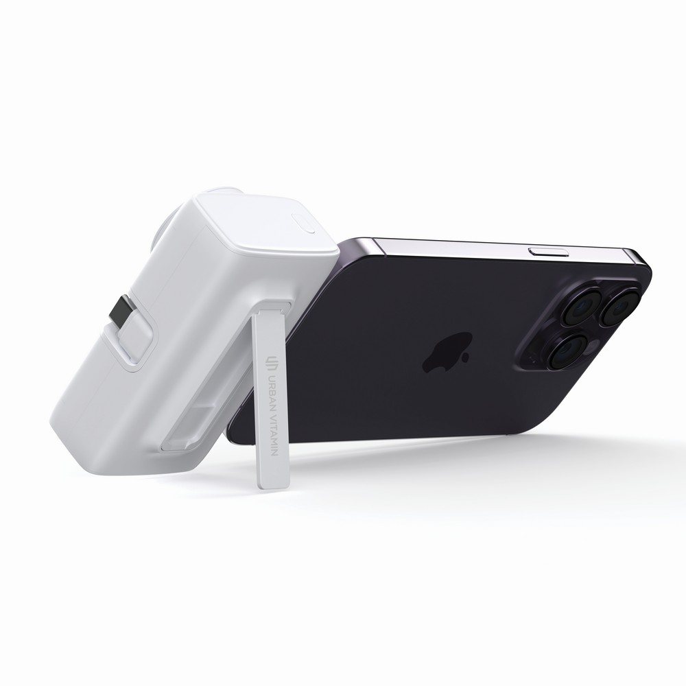 Power bank 5000 mAh Urban Vitamin San Diego z własnym nadrukiem, kolor biały