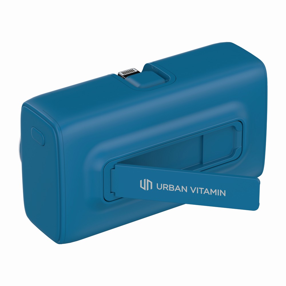 Power bank 5000 mAh Urban Vitamin San Diego z własnym nadrukiem, kolor niebieski