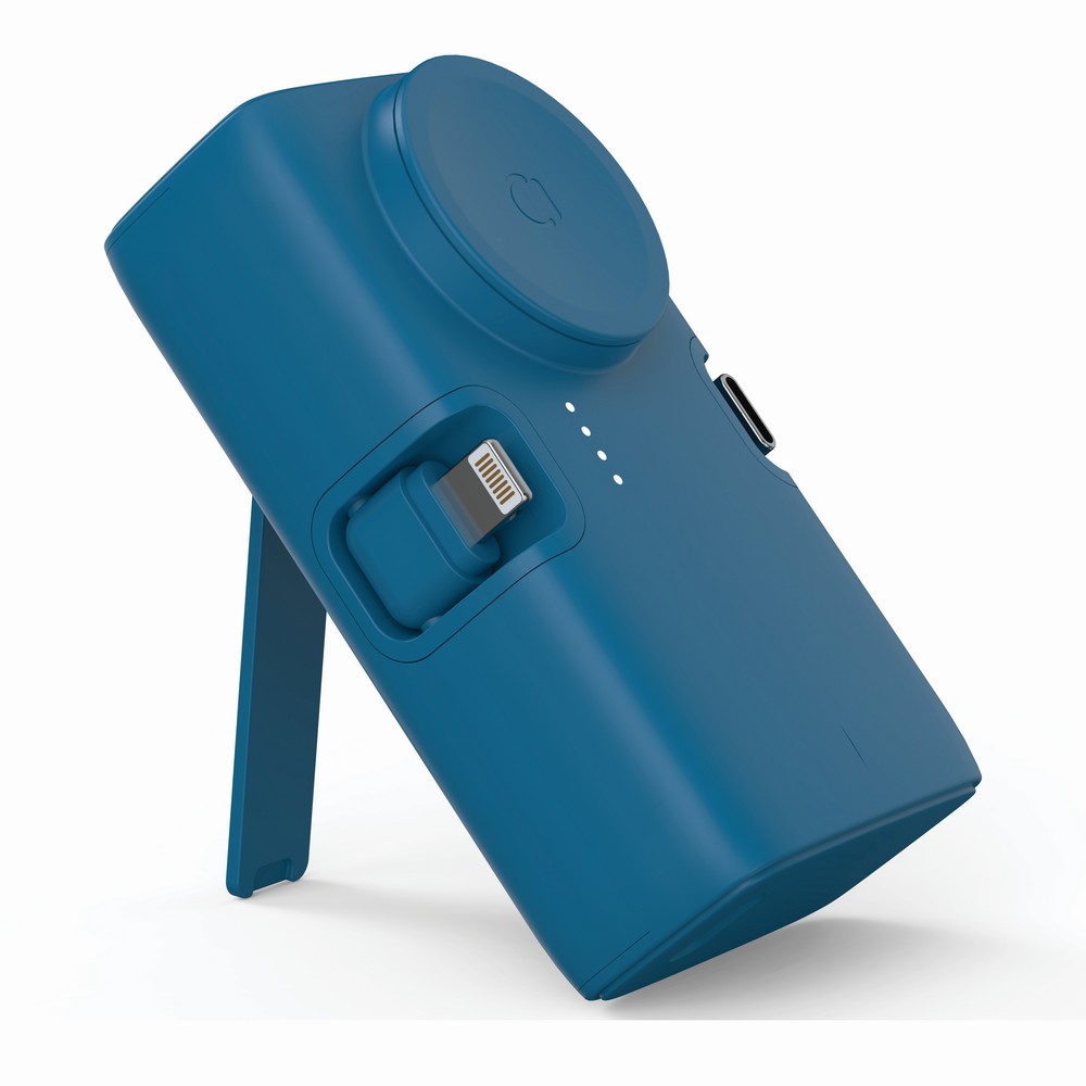 Power bank 5000 mAh Urban Vitamin San Diego z własnym nadrukiem, kolor niebieski