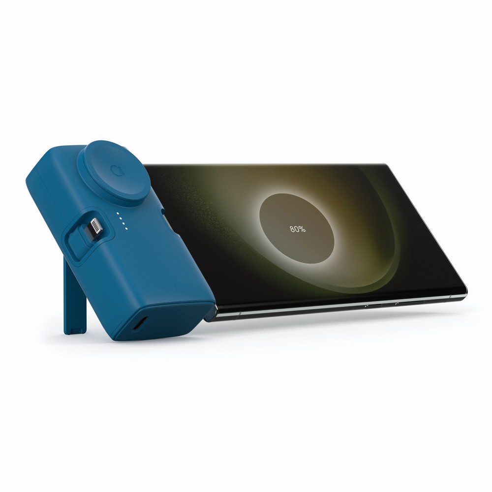 Power bank 5000 mAh Urban Vitamin San Diego z własnym nadrukiem, kolor niebieski