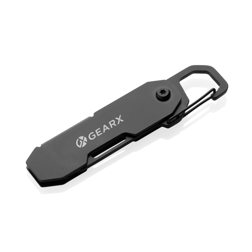 Narzędzie wielofunkcyjne Gear X EDC z własnym nadrukiem, kolor czarny