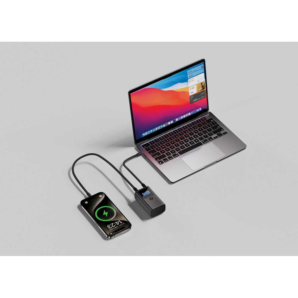 Power bank 10000 mAh Urban Vitamin Campbell z własnym nadrukiem, kolor szary