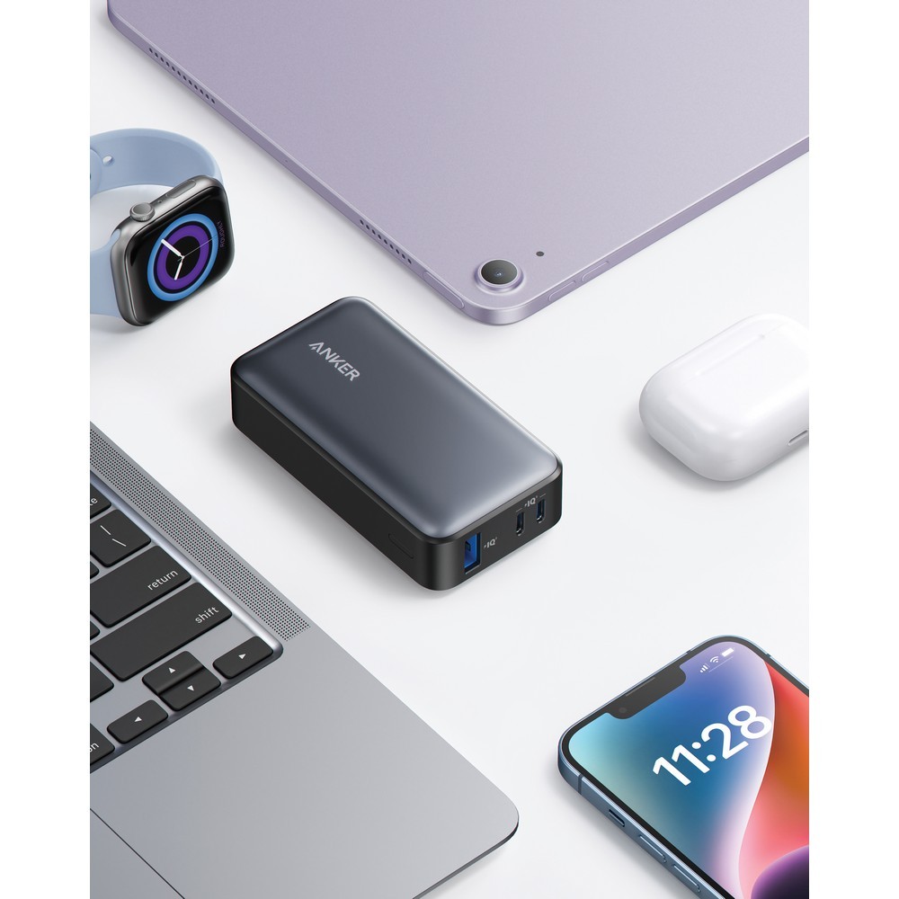 Power bank 10000 mAh Anker z własnym nadrukiem, kolor czarny