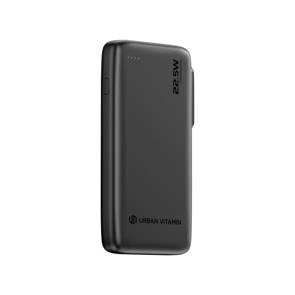 Power bank 10000 mAh Urban Vitamin Emeryville z własnym nadrukiem, kolor black