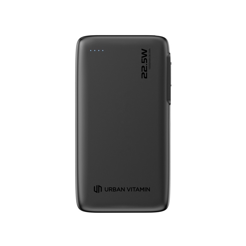 Power bank 10000 mAh Urban Vitamin Emeryville z własnym nadrukiem, kolor black