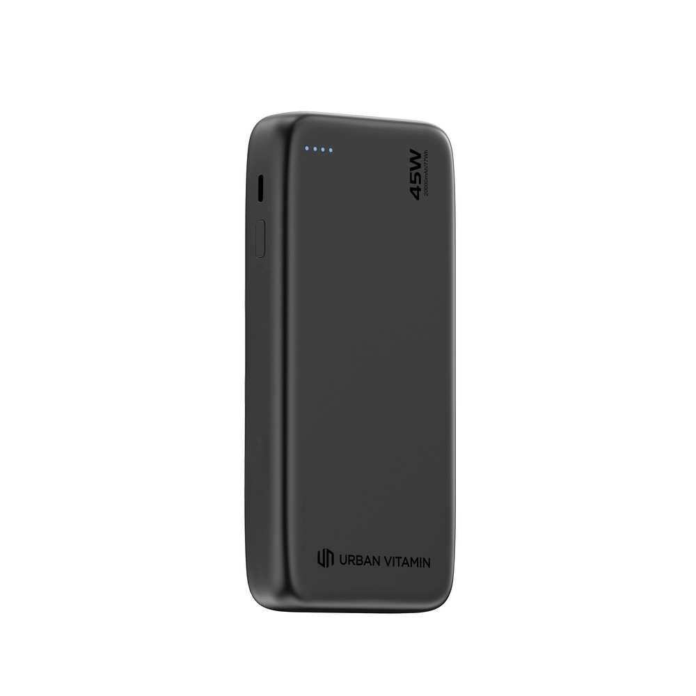 Power bank 20000 mAh Urban Vitamin San Mateo z własnym nadrukiem, kolor black