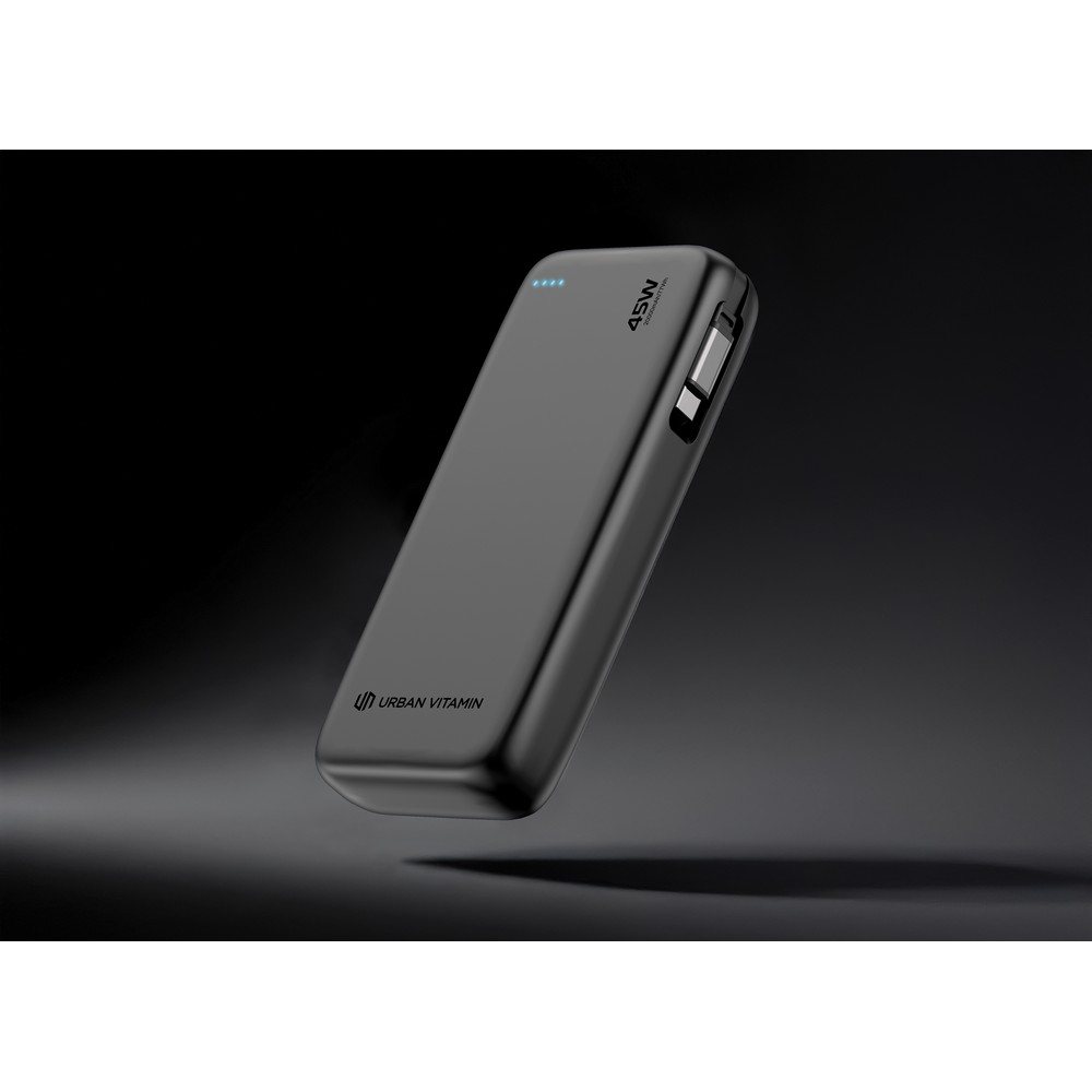 Power bank 20000 mAh Urban Vitamin San Mateo z własnym nadrukiem, kolor black