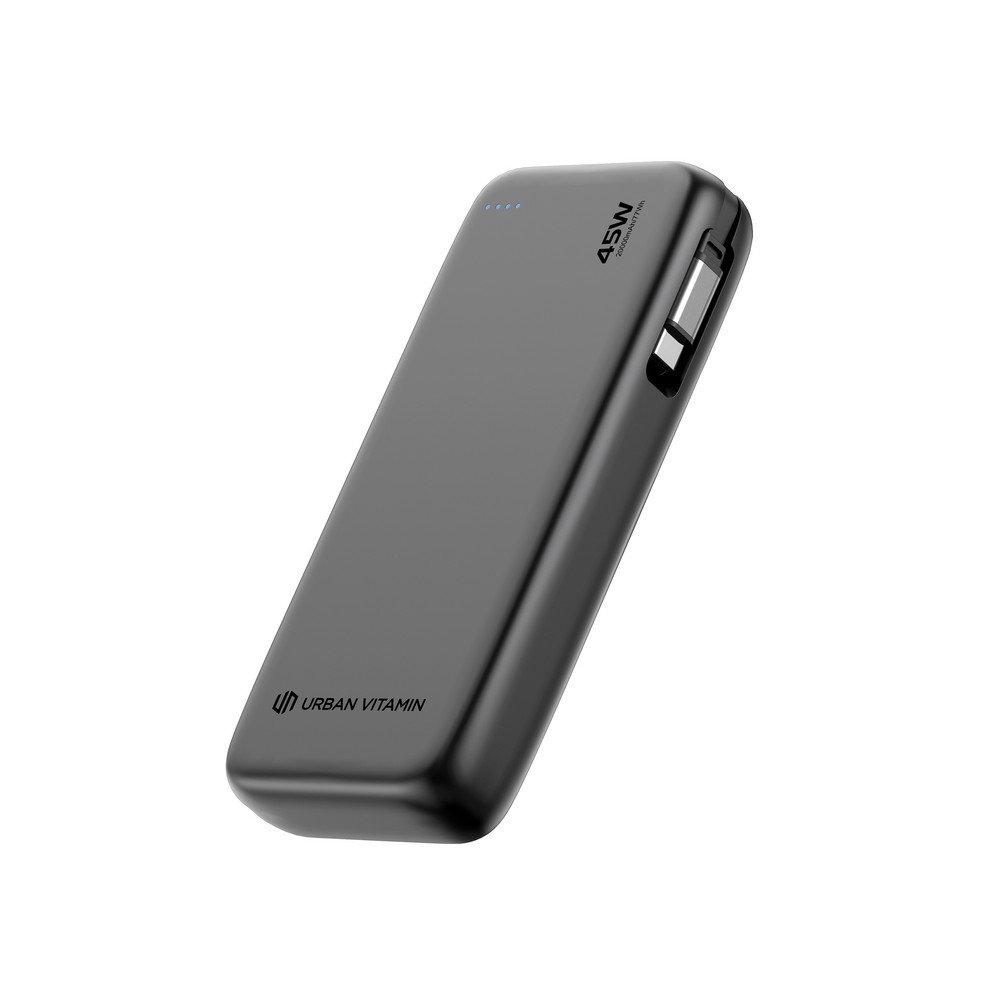 Power bank 20000 mAh Urban Vitamin San Mateo z własnym nadrukiem, kolor black