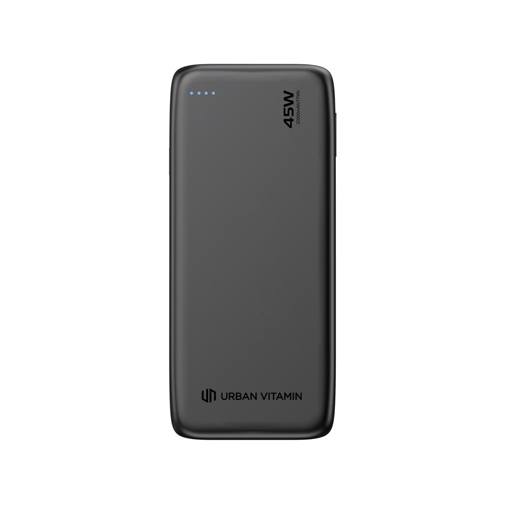 Power bank 20000 mAh Urban Vitamin San Mateo z własnym nadrukiem, kolor black