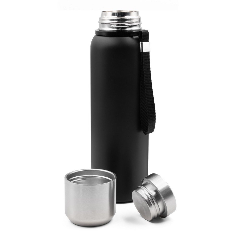 Termos 750 ml Air Gifts | Charlie z własnym nadrukiem, kolor czarny