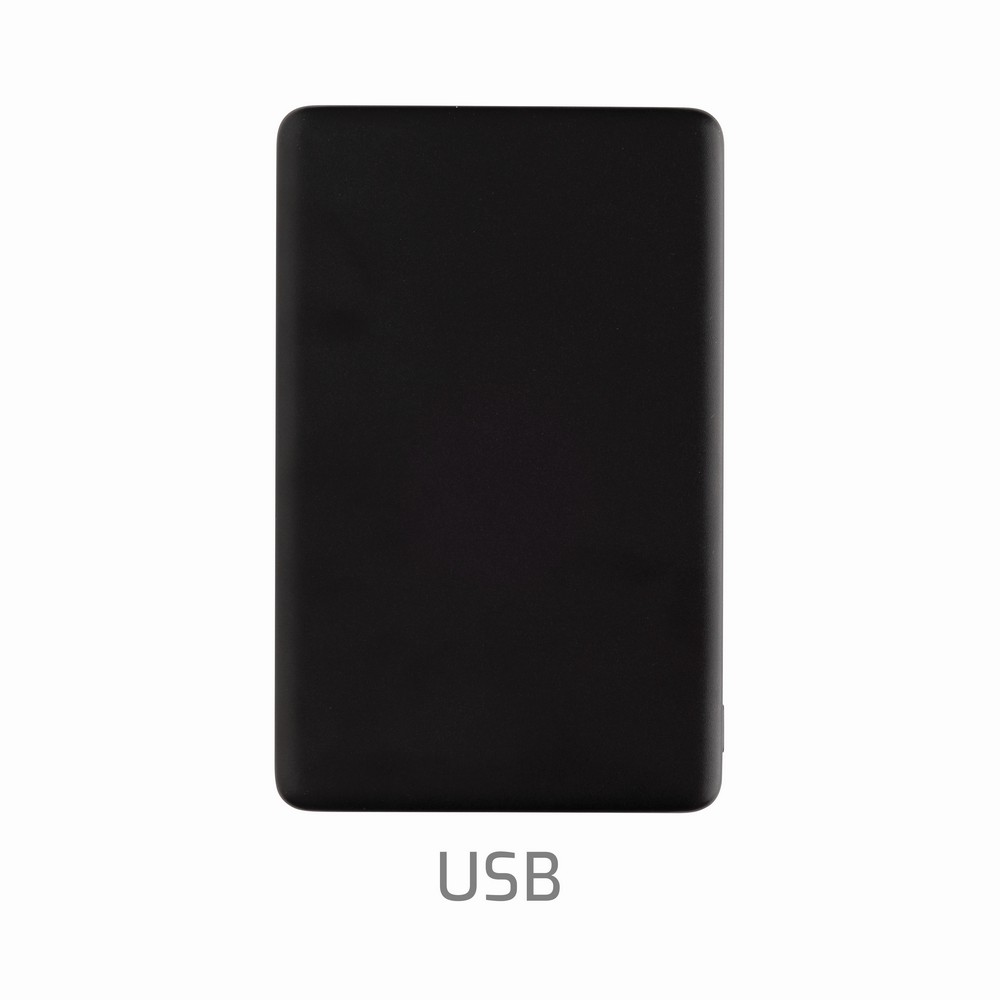 Power bank 5000 mAh, ładowarka bezprzewodowa 5W Orion z własnym nadrukiem, kolor czarny