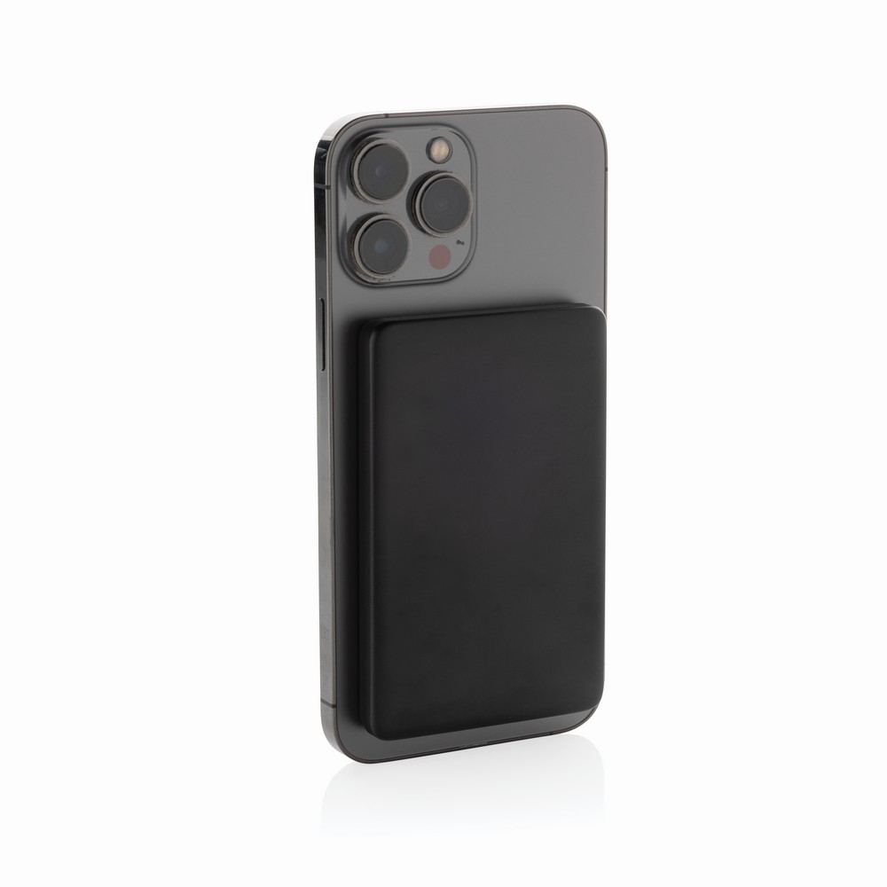 Power bank 5000 mAh, ładowarka bezprzewodowa 5W Orion z własnym nadrukiem, kolor czarny