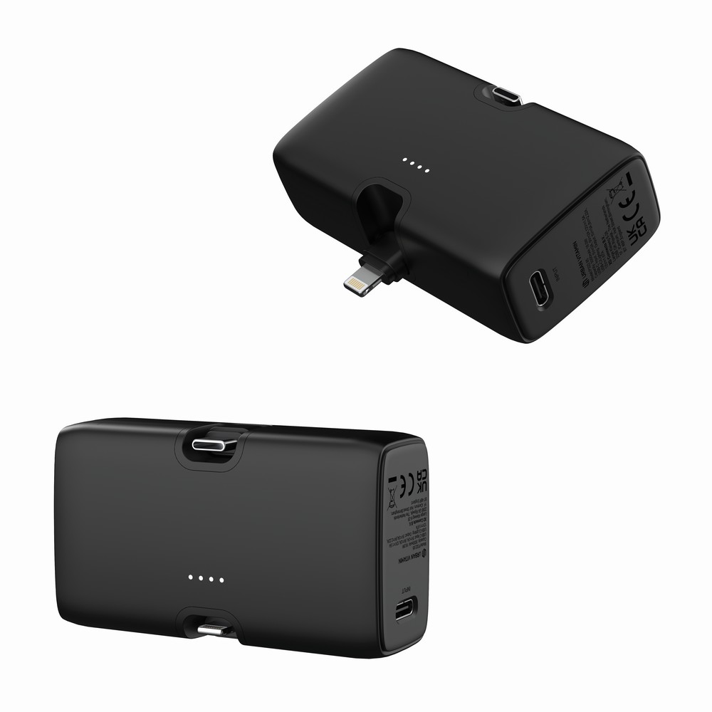 Power bank 5000 mAh Urban Vitamin Los Angeles z własnym nadrukiem, kolor czarny