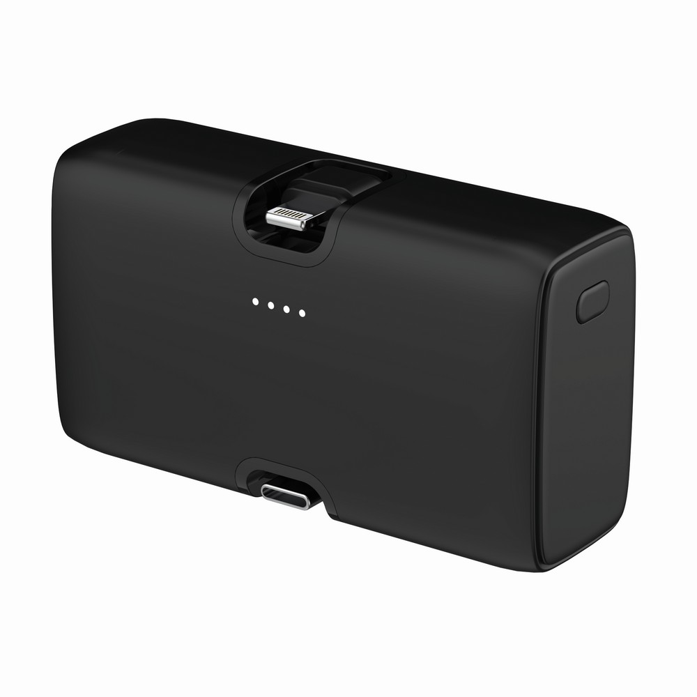 Power bank 5000 mAh Urban Vitamin Los Angeles z własnym nadrukiem, kolor czarny