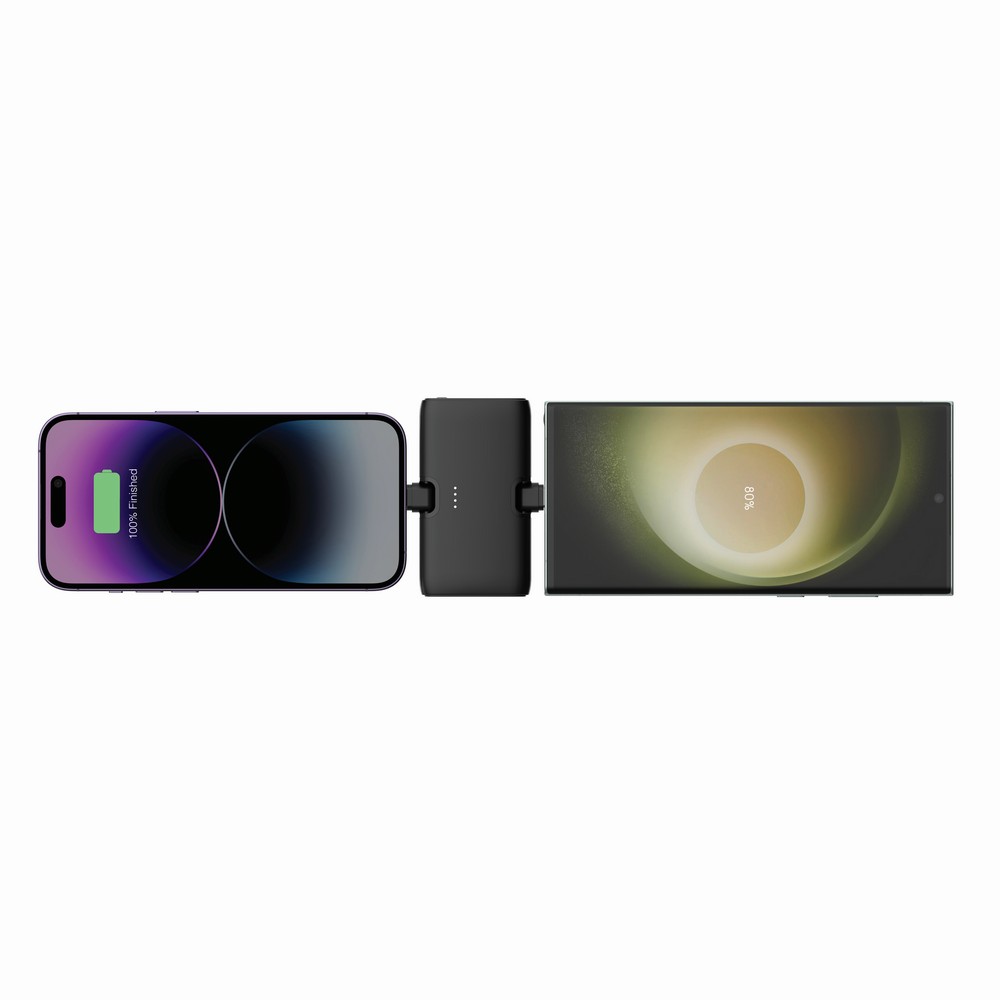 Power bank 5000 mAh Urban Vitamin Los Angeles z własnym nadrukiem, kolor czarny