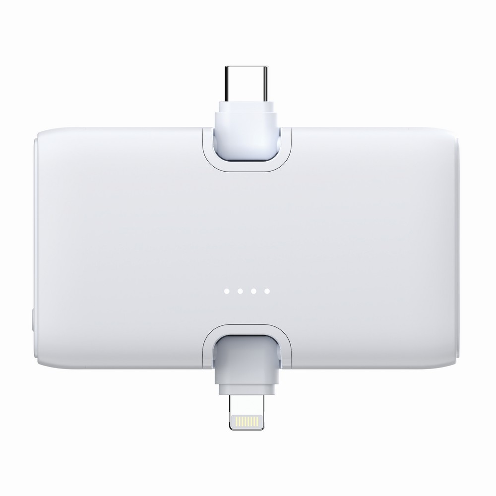 Power bank 5000 mAh Urban Vitamin Los Angeles z własnym nadrukiem, kolor biały