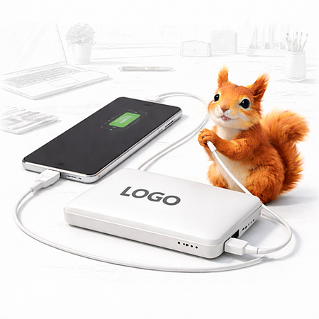 Power bank z nadrukiem własnego logo