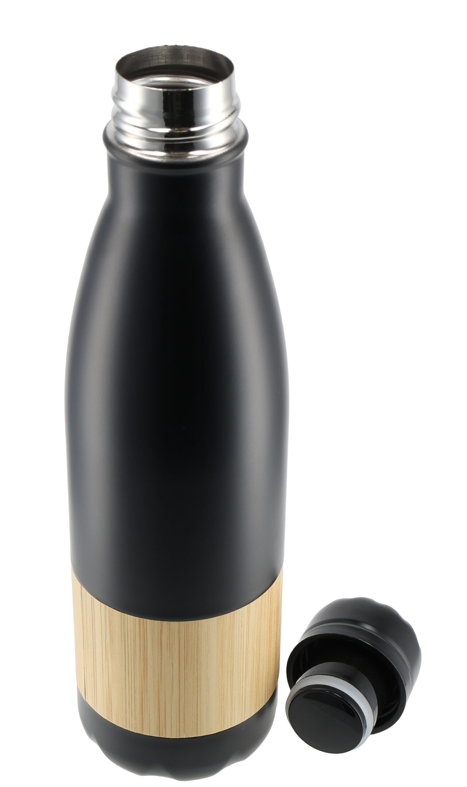 Butelka stalowa KOBE 750 ml - z logo z własnym nadrukiem, kolor czarny