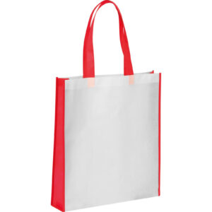 Torba non-woven 75g/m2 WALES - z logo z własnym nadrukiem, kolor czerwony