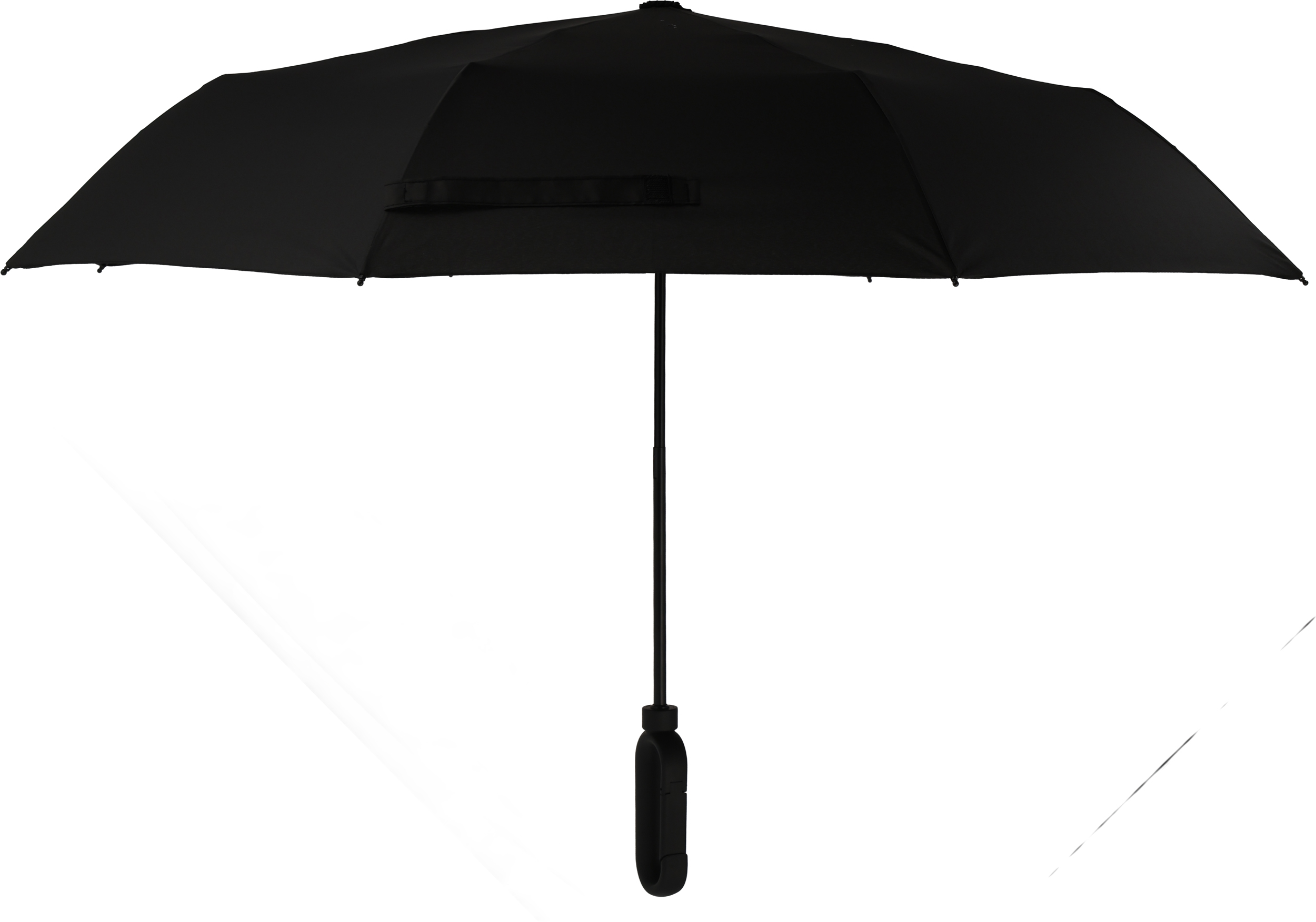 Parasol manualny Ø98 cm ERDING - z logo z własnym nadrukiem, kolor czarny