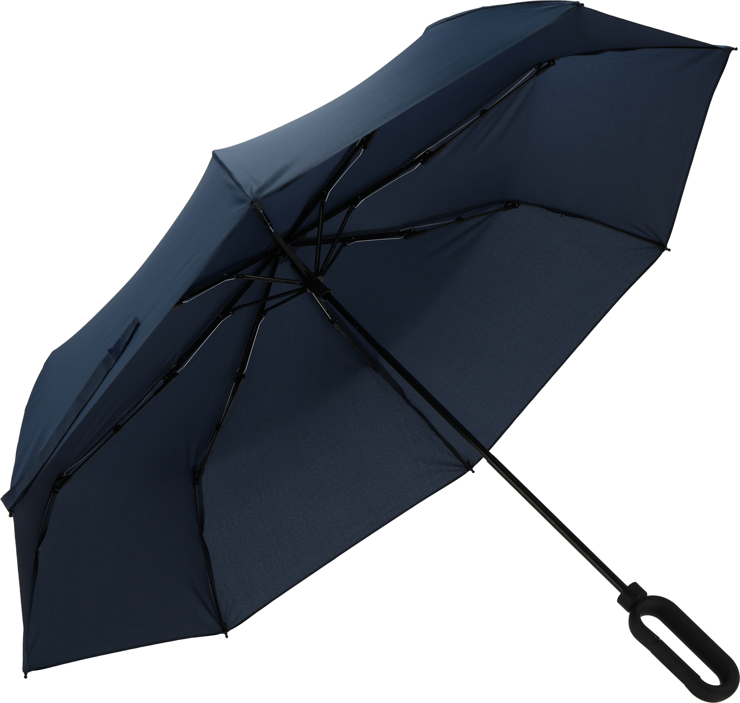 Parasol manualny Ø98 cm ERDING - z logo z własnym nadrukiem, kolor granatowy