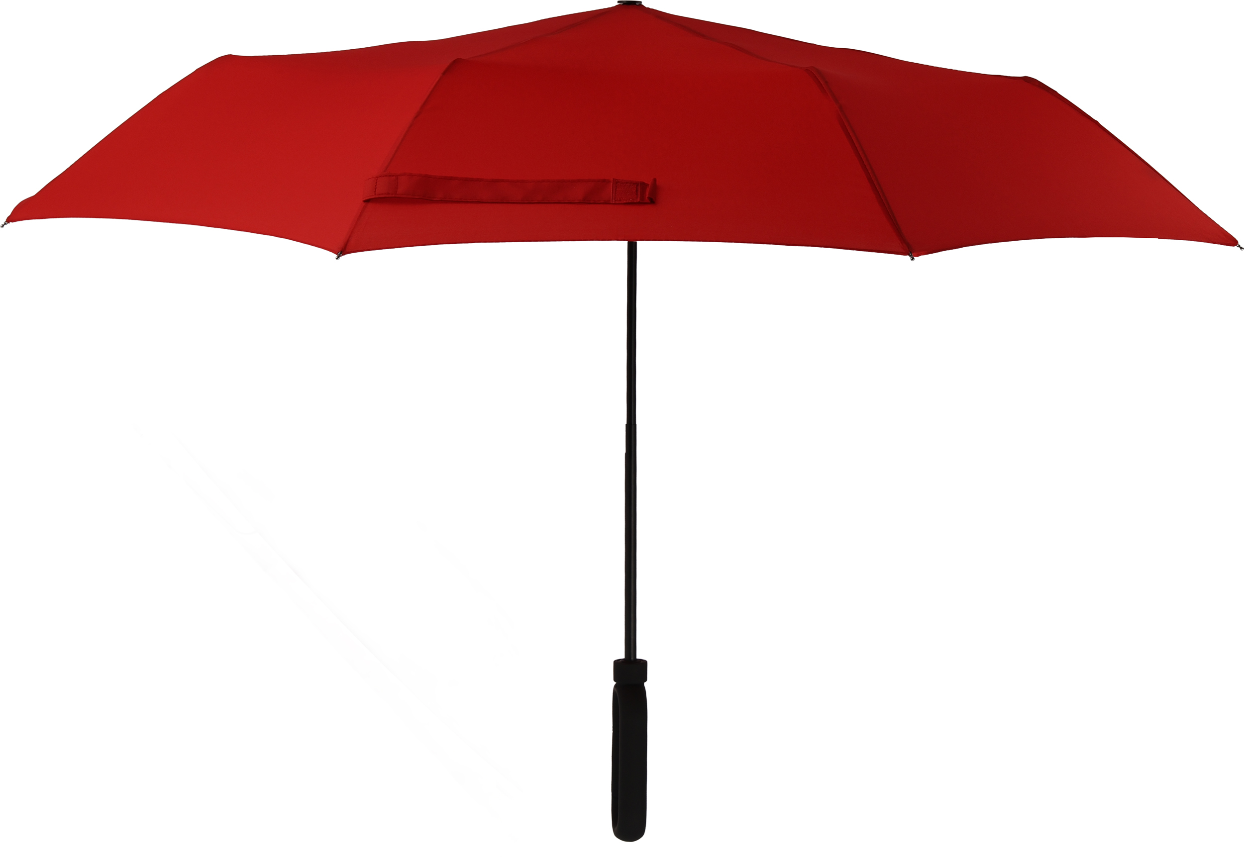 Parasol manualny Ø98 cm ERDING - z logo z własnym nadrukiem, kolor czerwony