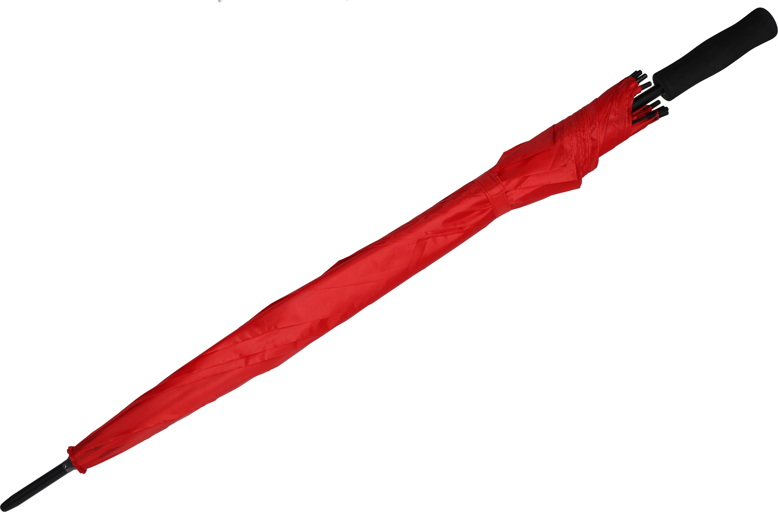 Parasol automatyczny Ø130 cm SUEDERDEICH - z logo z własnym nadrukiem, kolor czerwony