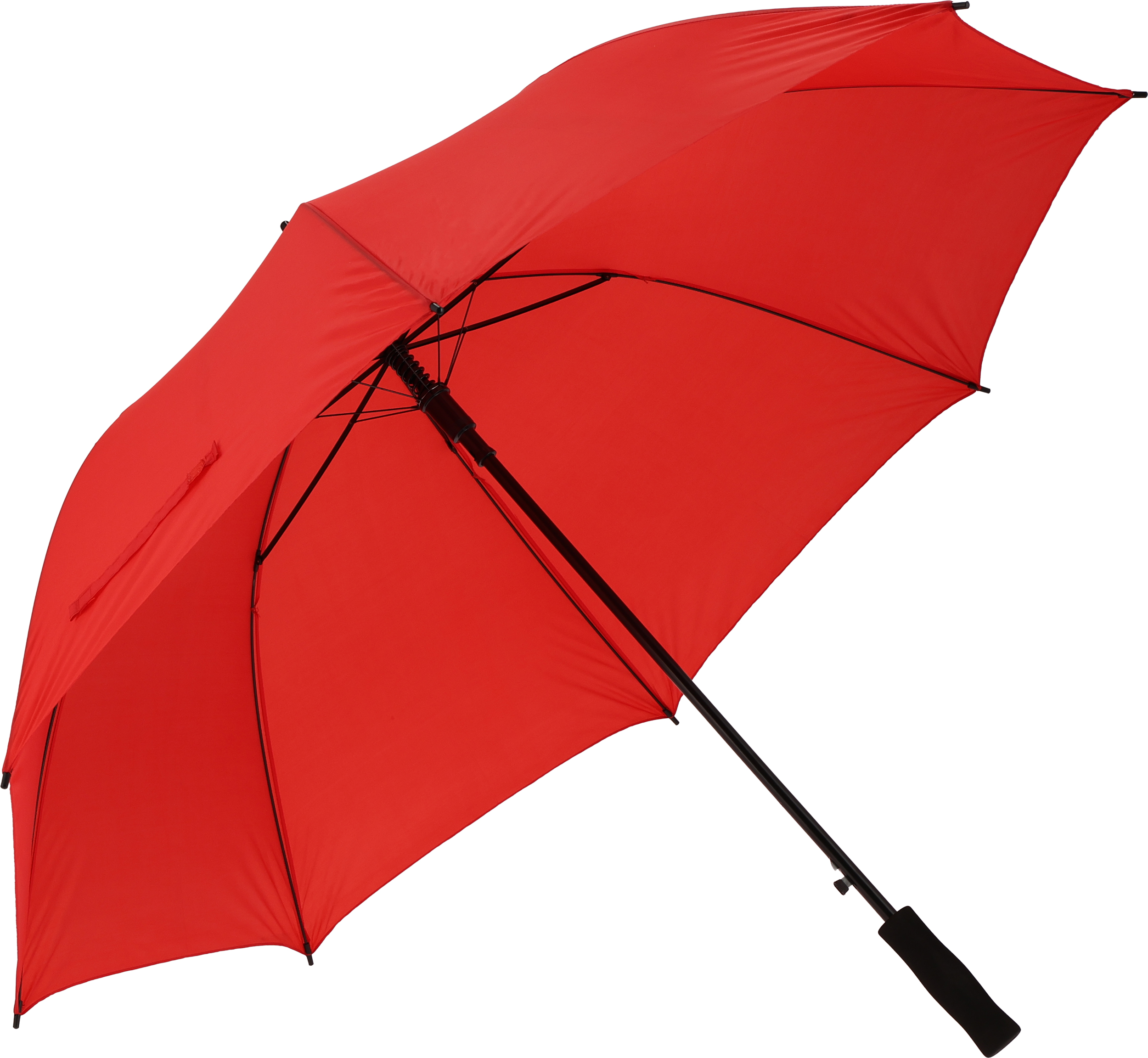 Parasol automatyczny Ø130 cm SUEDERDEICH - z logo z własnym nadrukiem, kolor czerwony