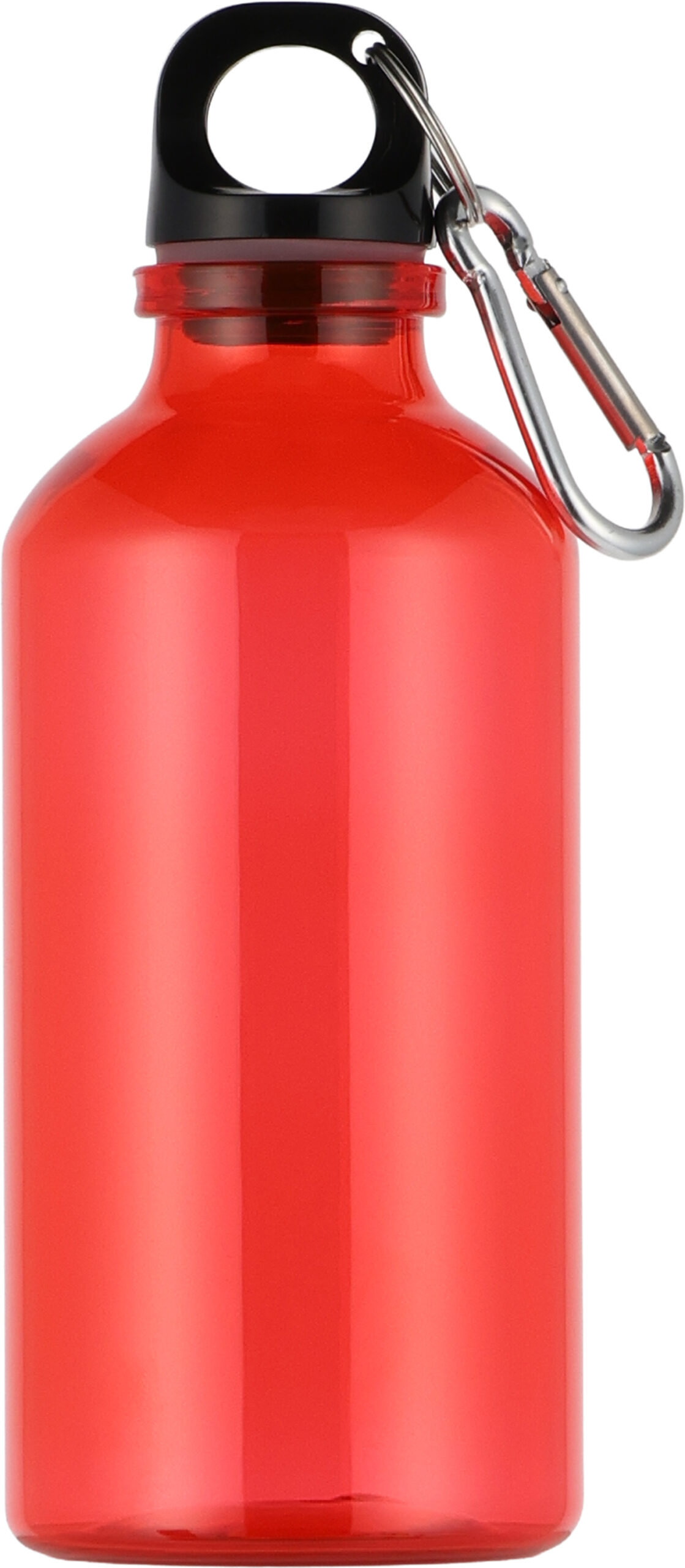 Bidon z recyklingu MECHELEN 400 ml - z logo z własnym nadrukiem, kolor czerwony