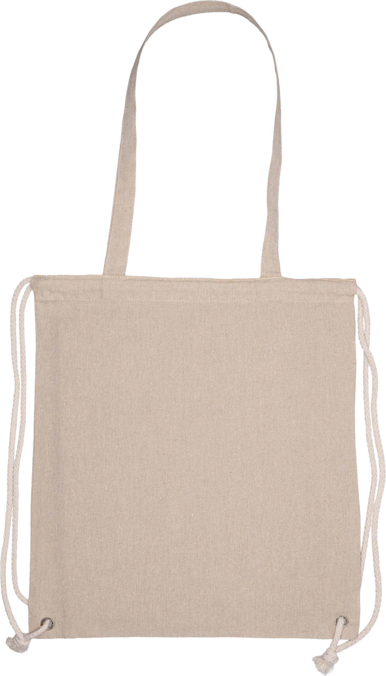 beżowy Torba bawełniana z długimi uszami z recyklingu 140 g/m2 ADDISON – z logo