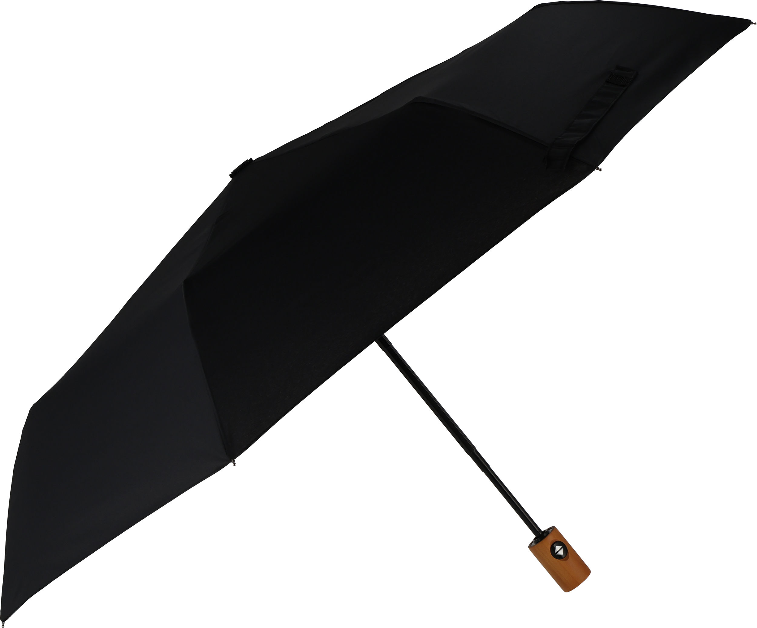 Parasol automatyczny Ø100 cm rPET IPSWICH - z logo z własnym nadrukiem, kolor czarny