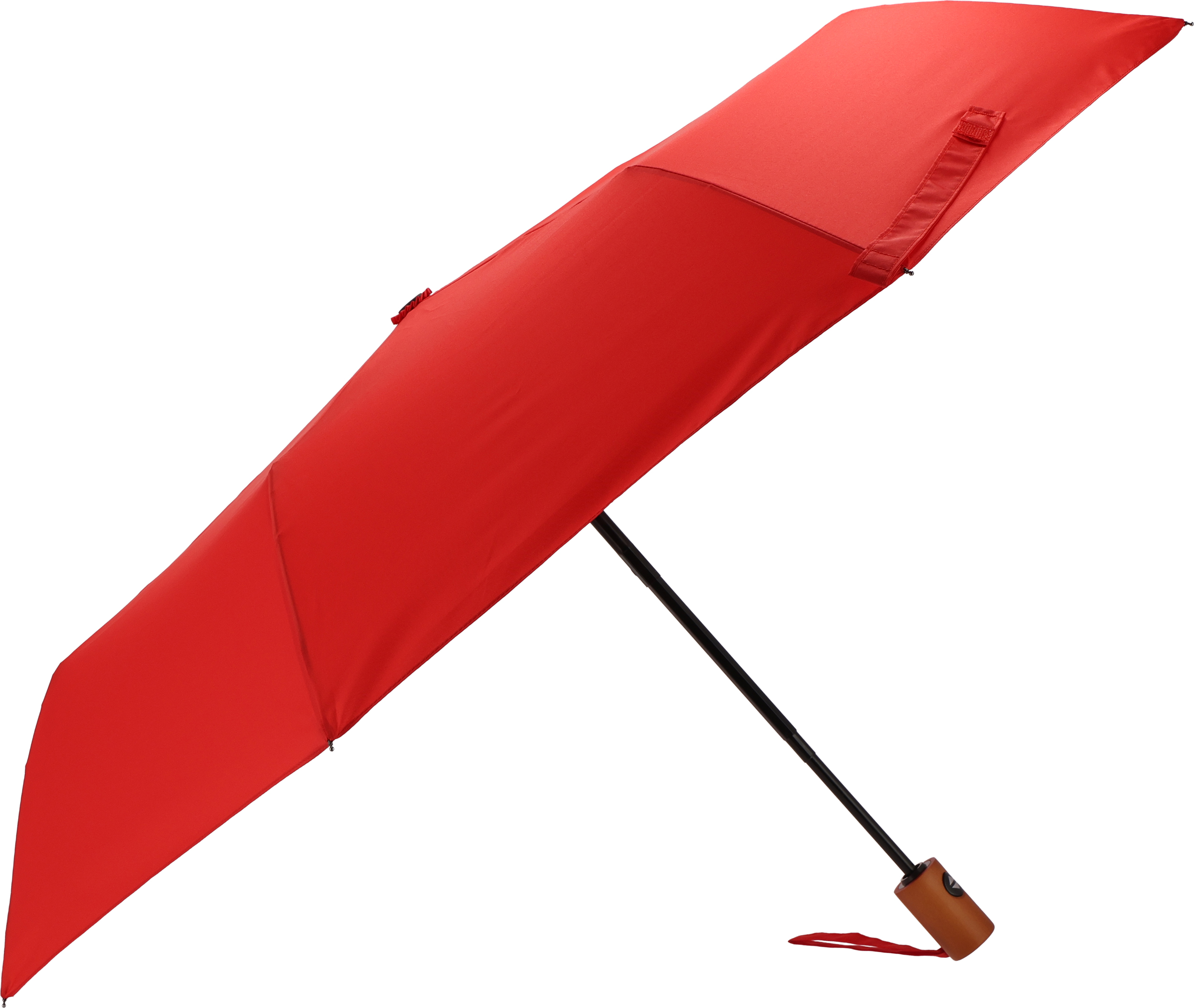 Parasol automatyczny Ø100 cm rPET IPSWICH - z logo z własnym nadrukiem, kolor czerwony