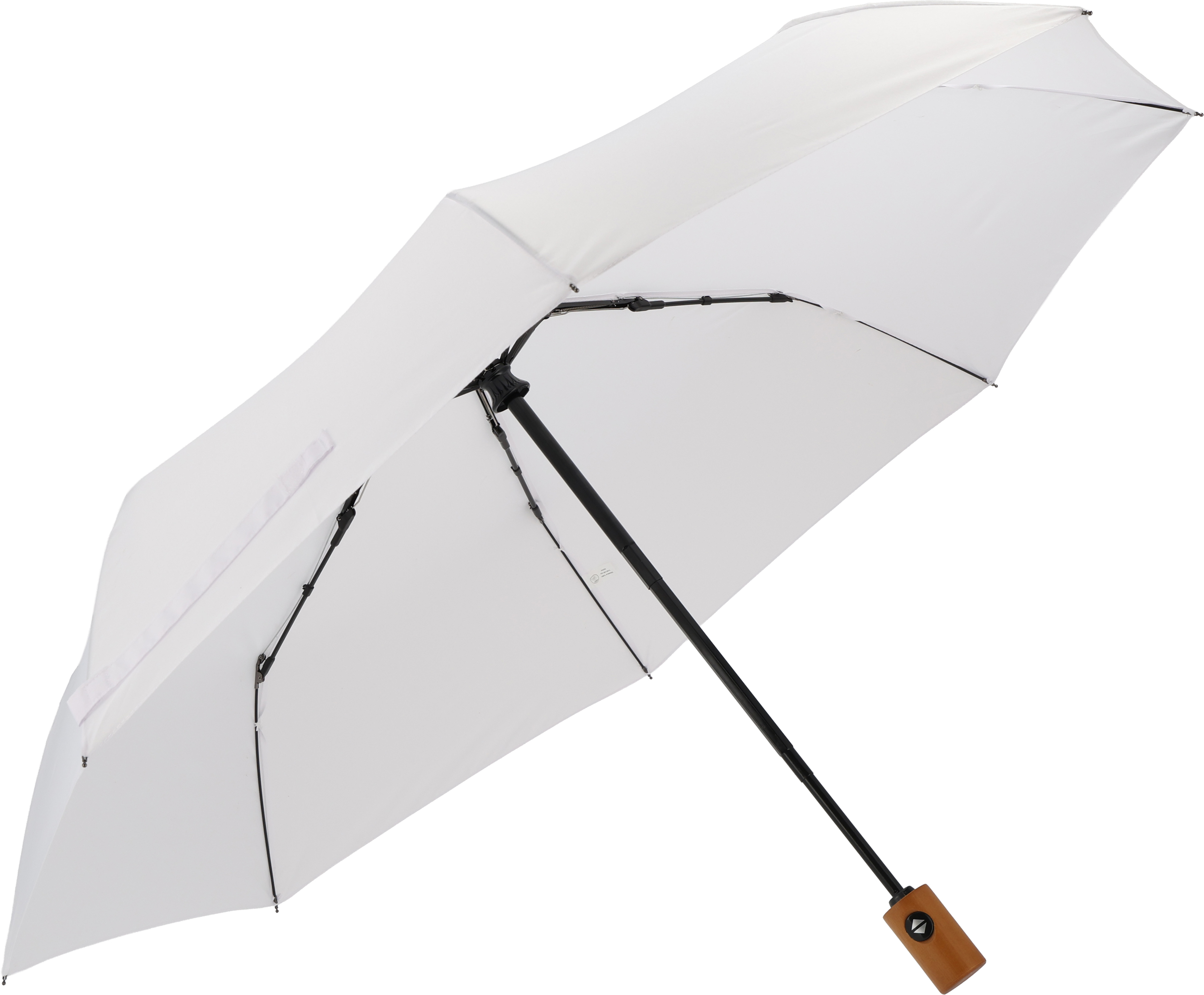 Parasol automatyczny Ø100 cm rPET IPSWICH - z logo z własnym nadrukiem, kolor biały