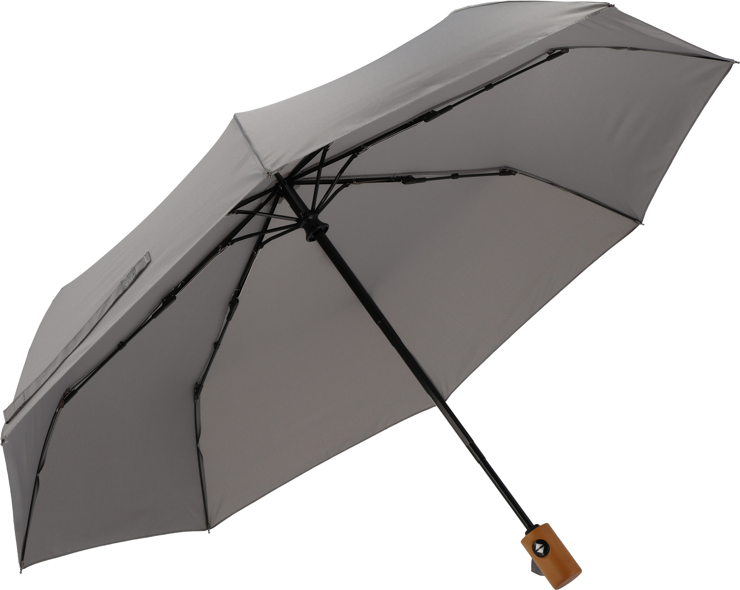 Parasol automatyczny Ø100 cm rPET IPSWICH - z logo z własnym nadrukiem, kolor szary