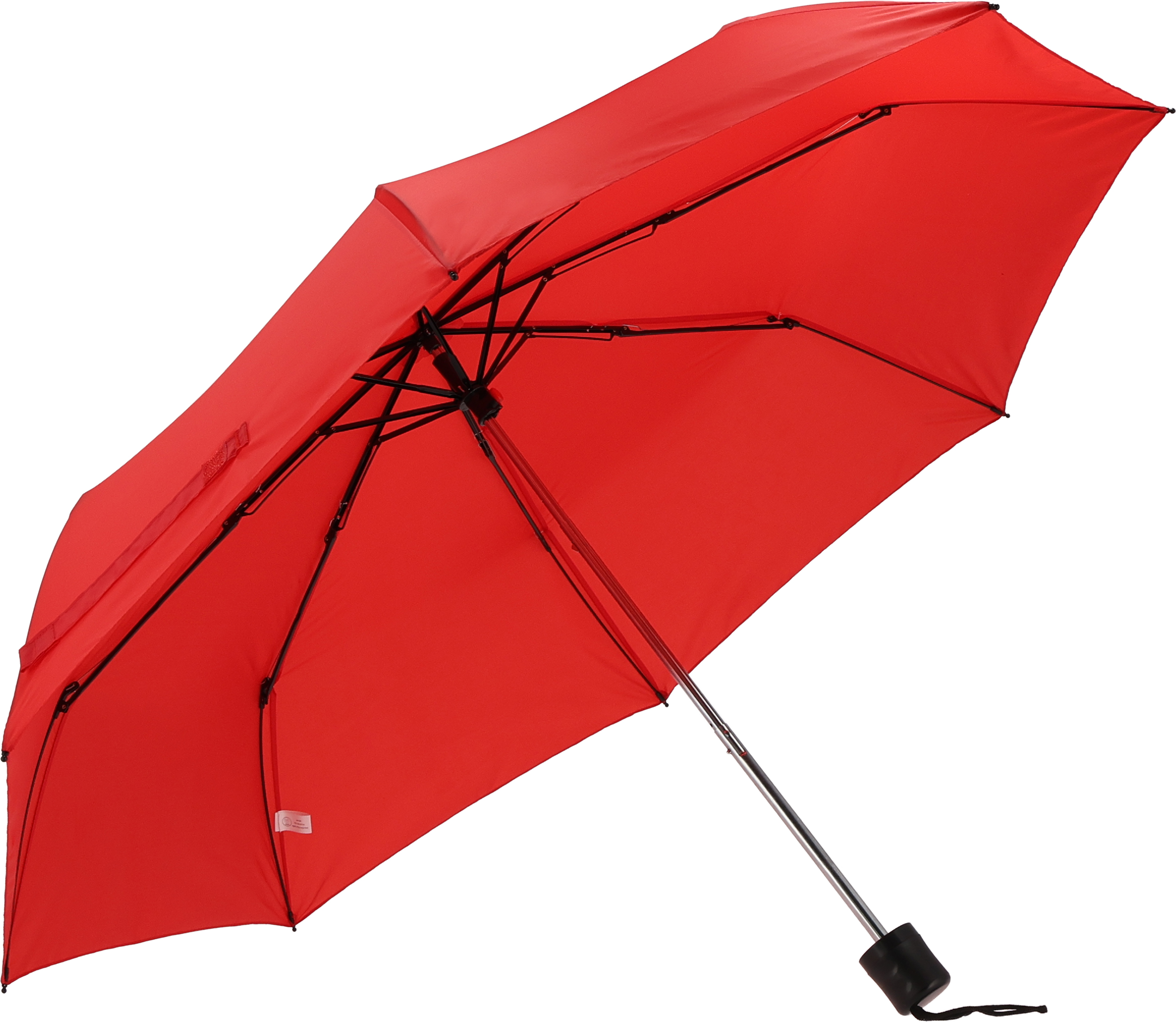 Parasol manualny rPET Ø98 cm NORTHAMPTON - z logo z własnym nadrukiem, kolor czerwony