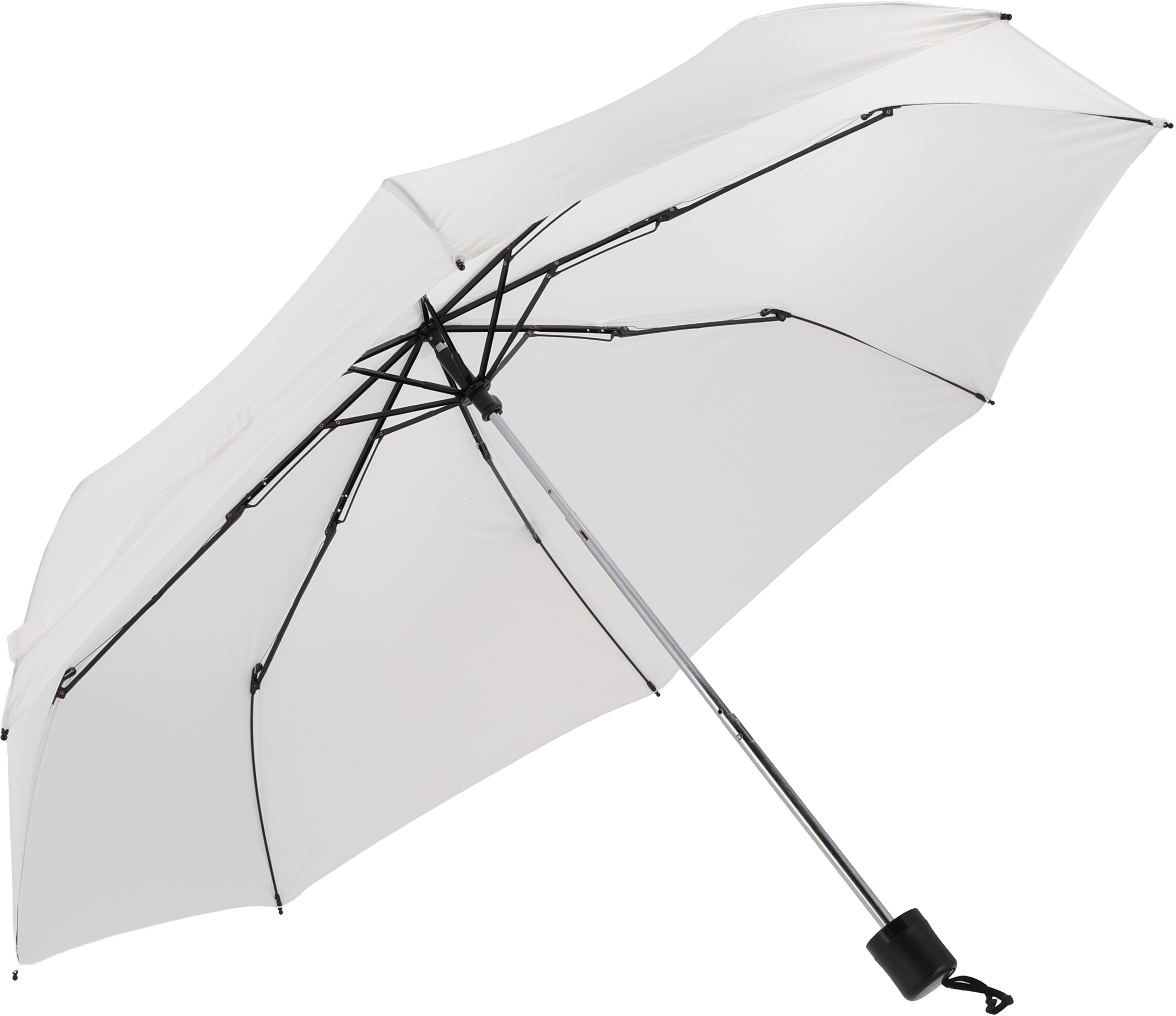 Parasol manualny rPET Ø98 cm NORTHAMPTON - z logo z własnym nadrukiem, kolor biały