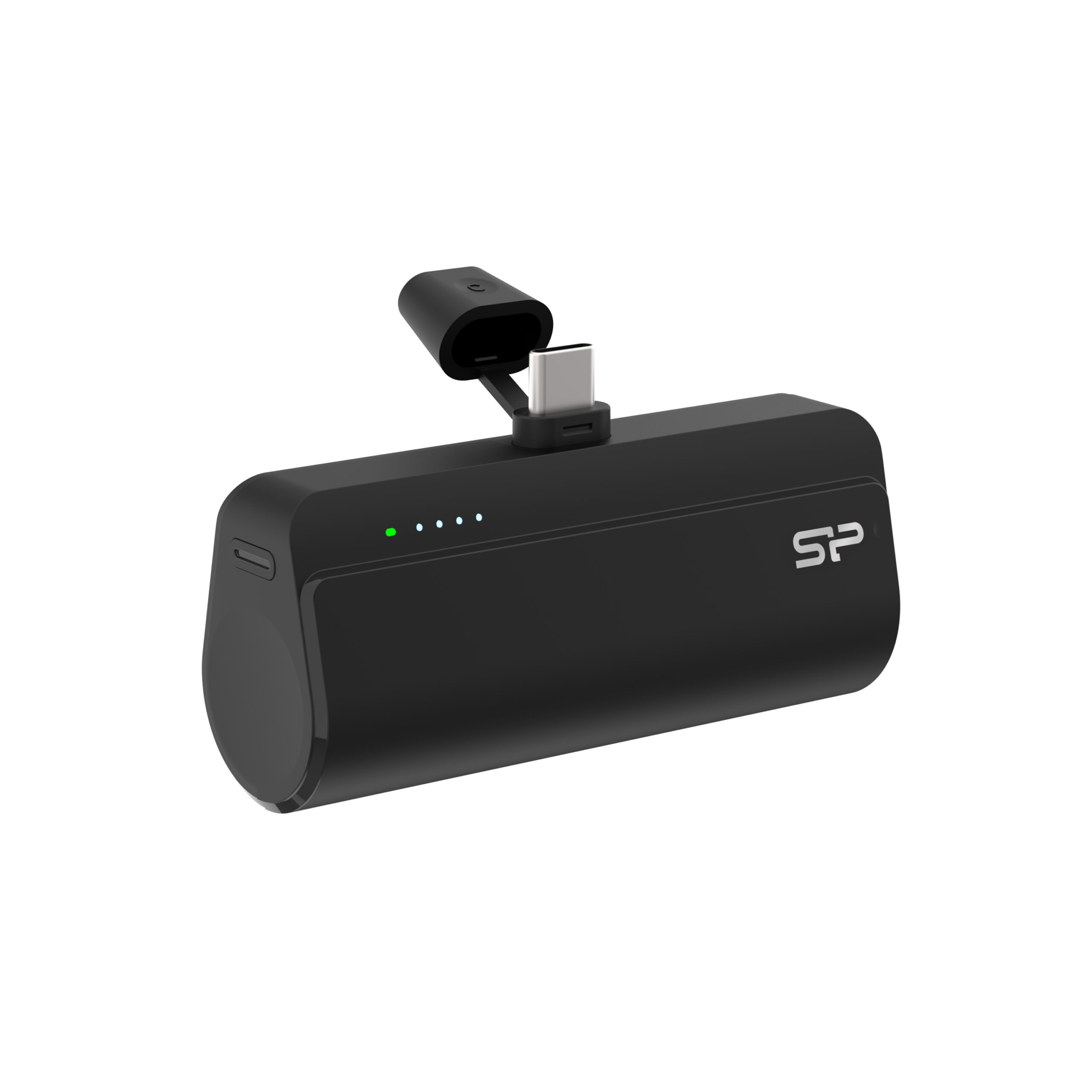 Power bank QD50 5000 mAh Silicon Power - z logo z własnym nadrukiem, kolor czarny