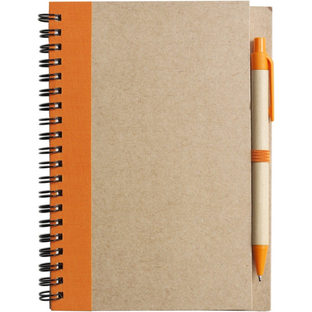 pomarańczowy Notatnik ok. A5 z długopisem