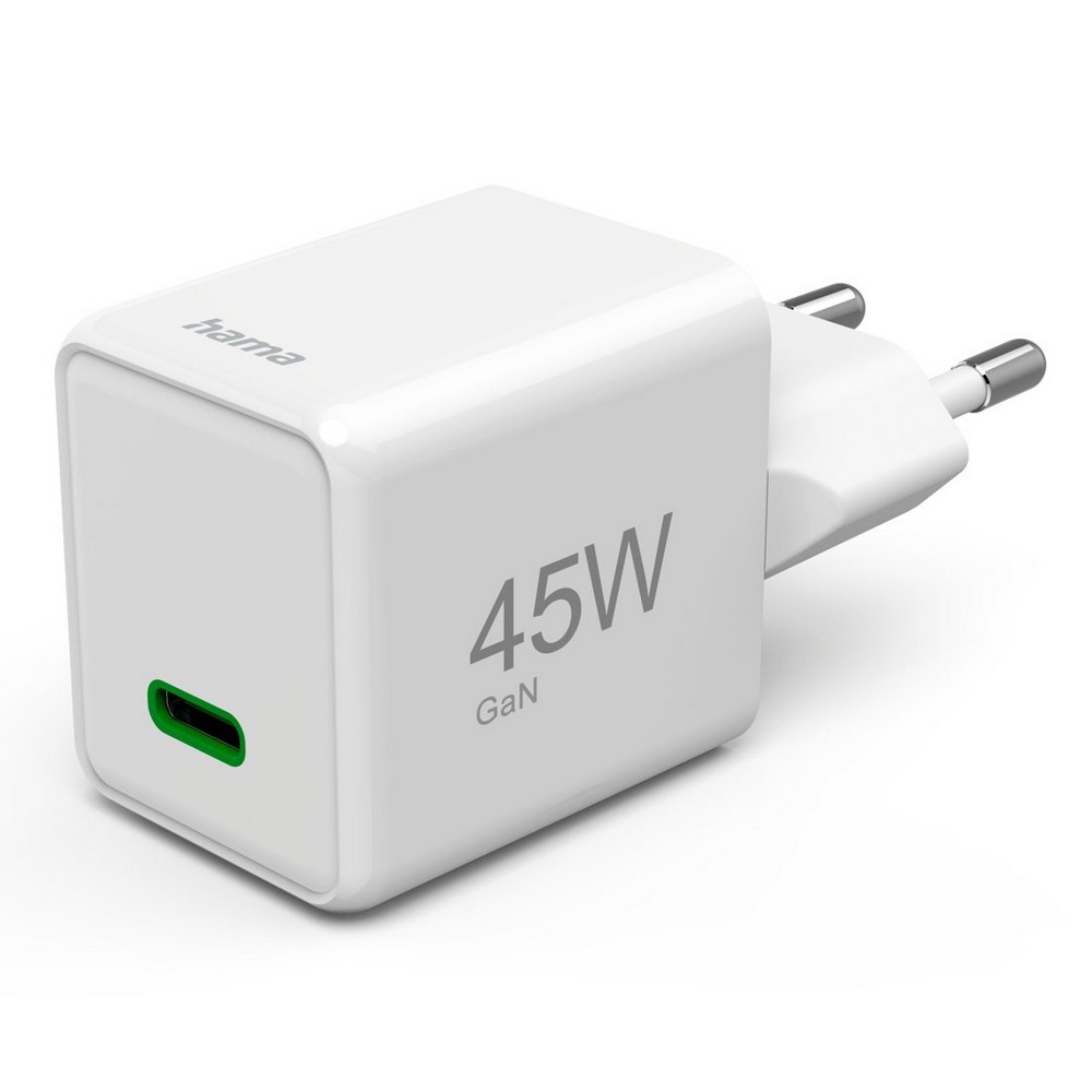 Ładowarka ścienna 45W Hama Supermini z własnym nadrukiem, kolor biały
