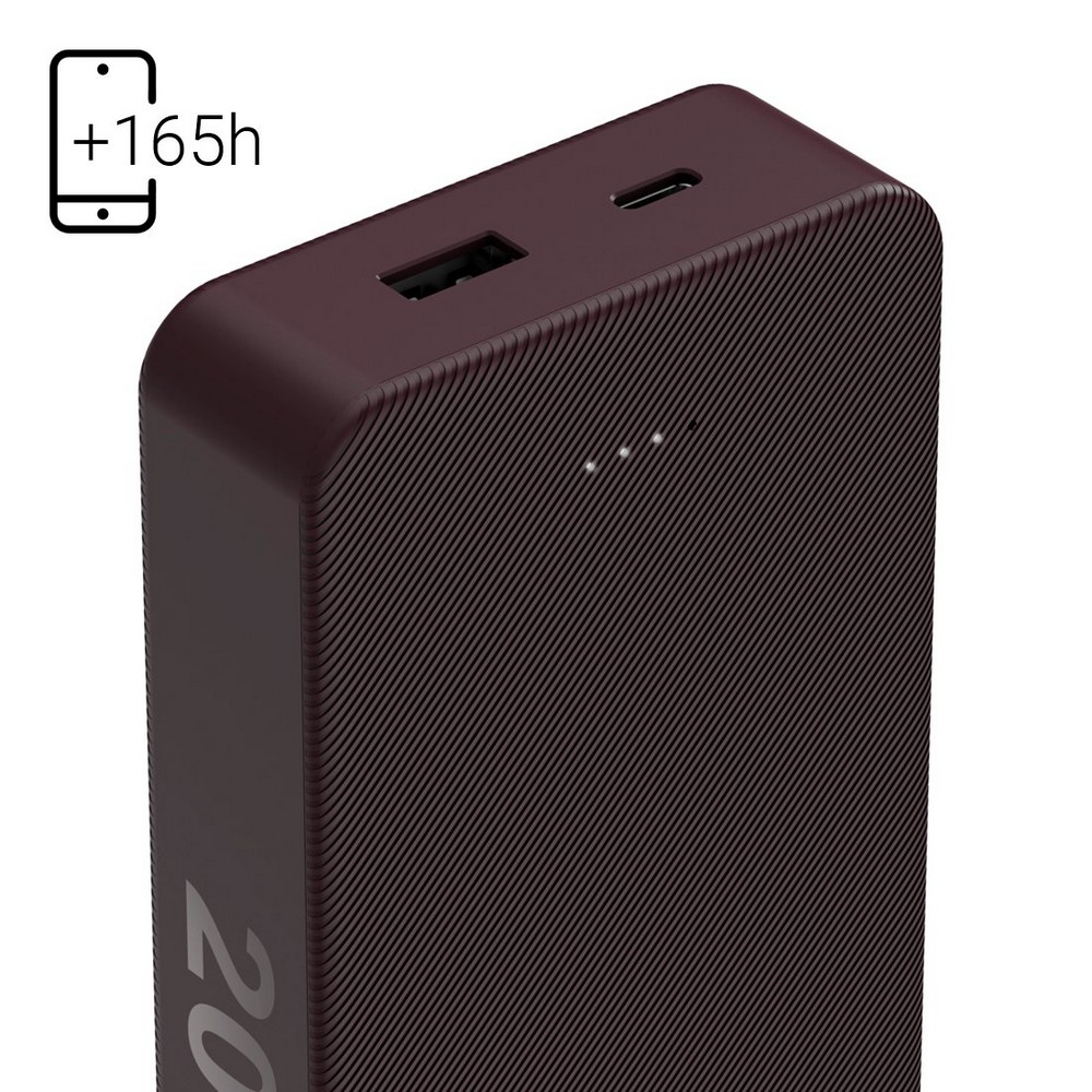 Power bank 20000 mAh Hama Power Pack z własnym nadrukiem, kolor burgund